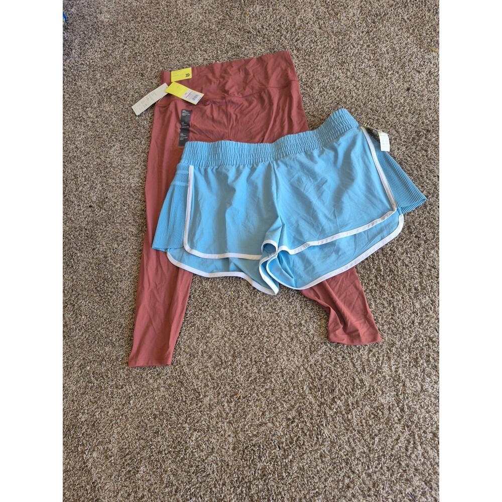 NWT All In Motion Women's XXL Activewear Set: Rose Leggings & Blue Dolphin...